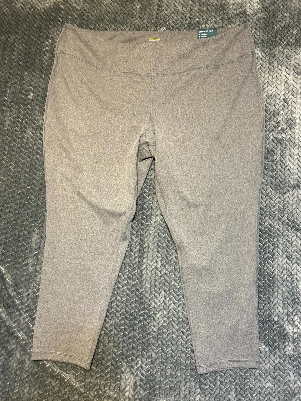 Tek Gear Essential Soft High Rise 7/8 Leggings Womens 3X Gray Gym Training Yoga